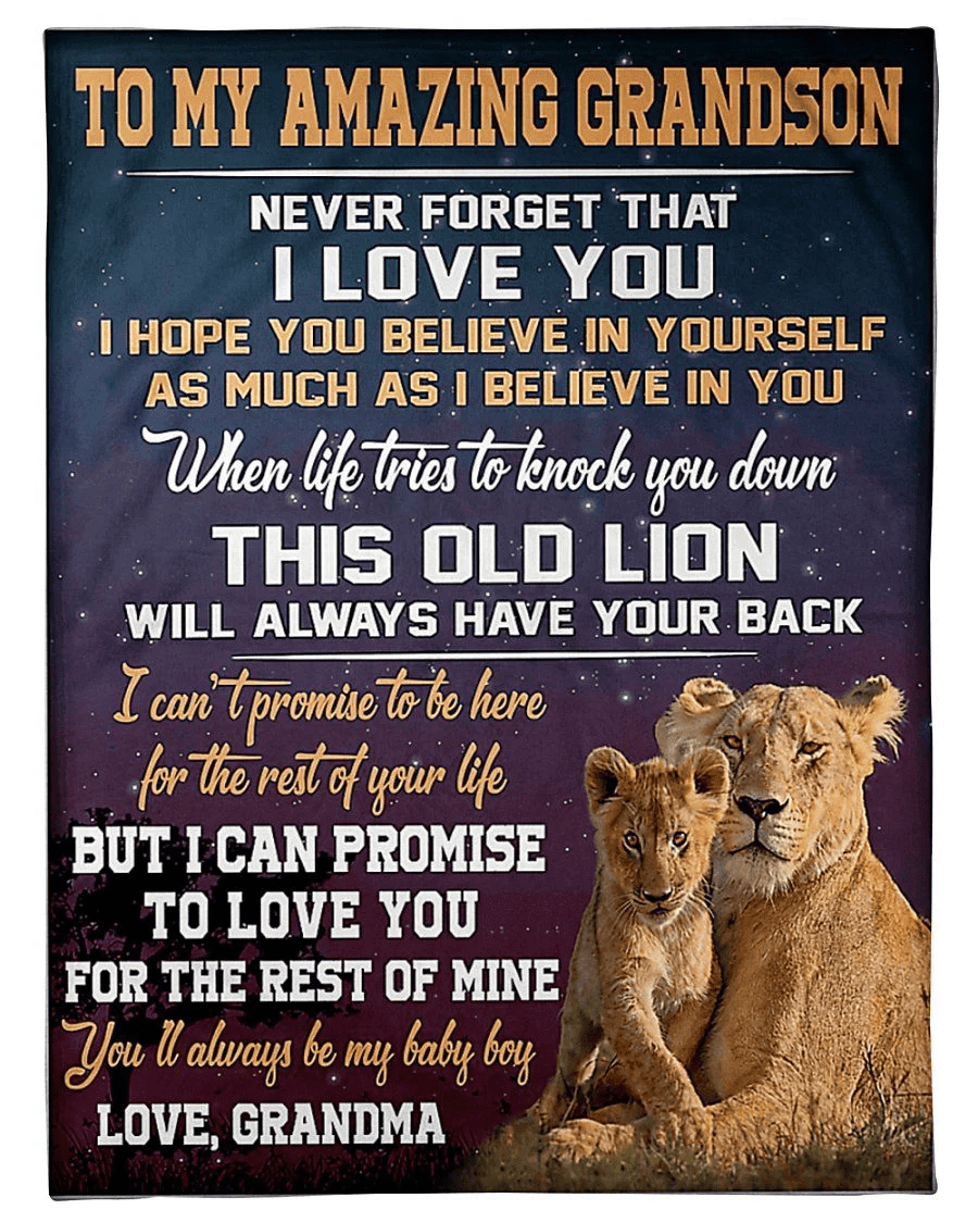 I Can Promise To Love You For The Rest Of Mine For Amazing Grandson Fleece Blanket