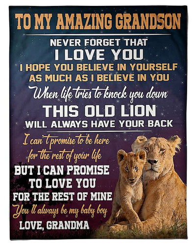 I Can Promise To Love You For The Rest Of Mine For Amazing Grandson Fleece Blanket