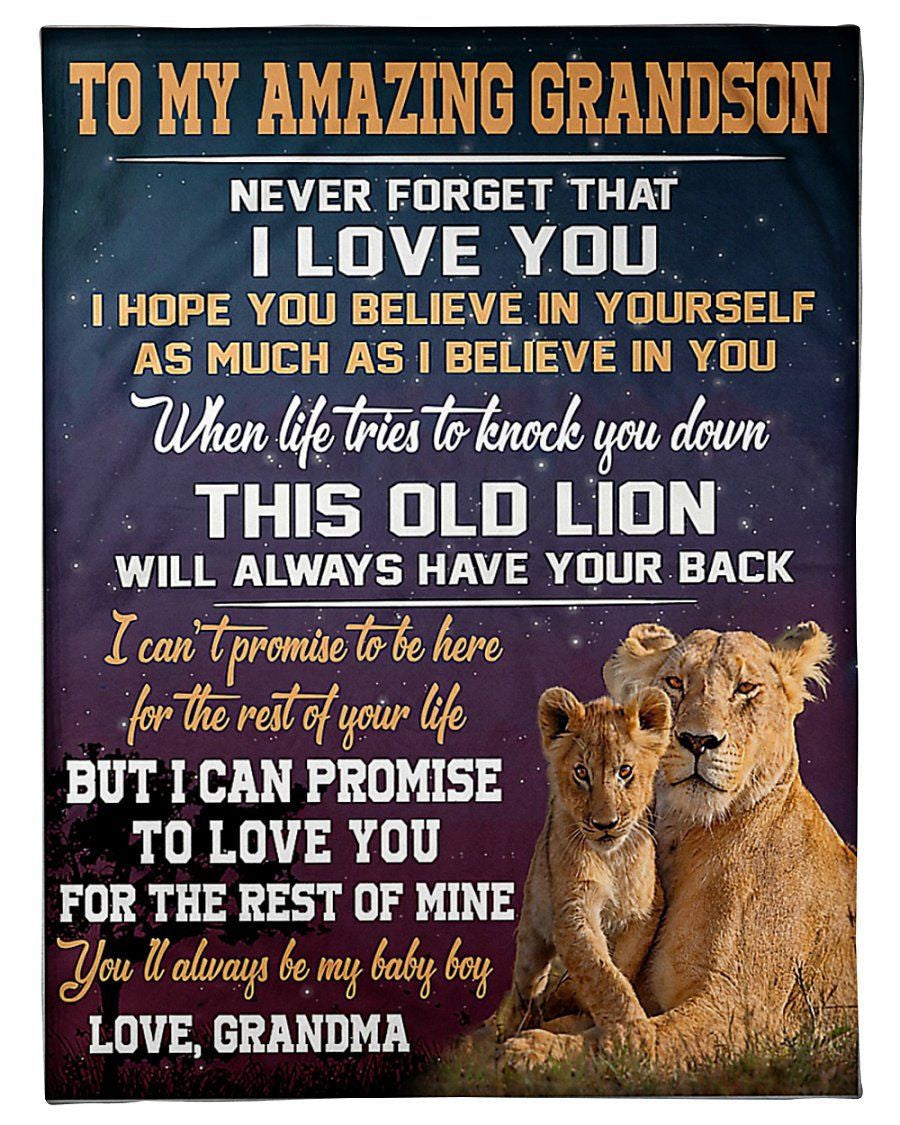 I Can Promise To Love You For The Rest Of Mine For Amazing Grandson Fleece Blanket