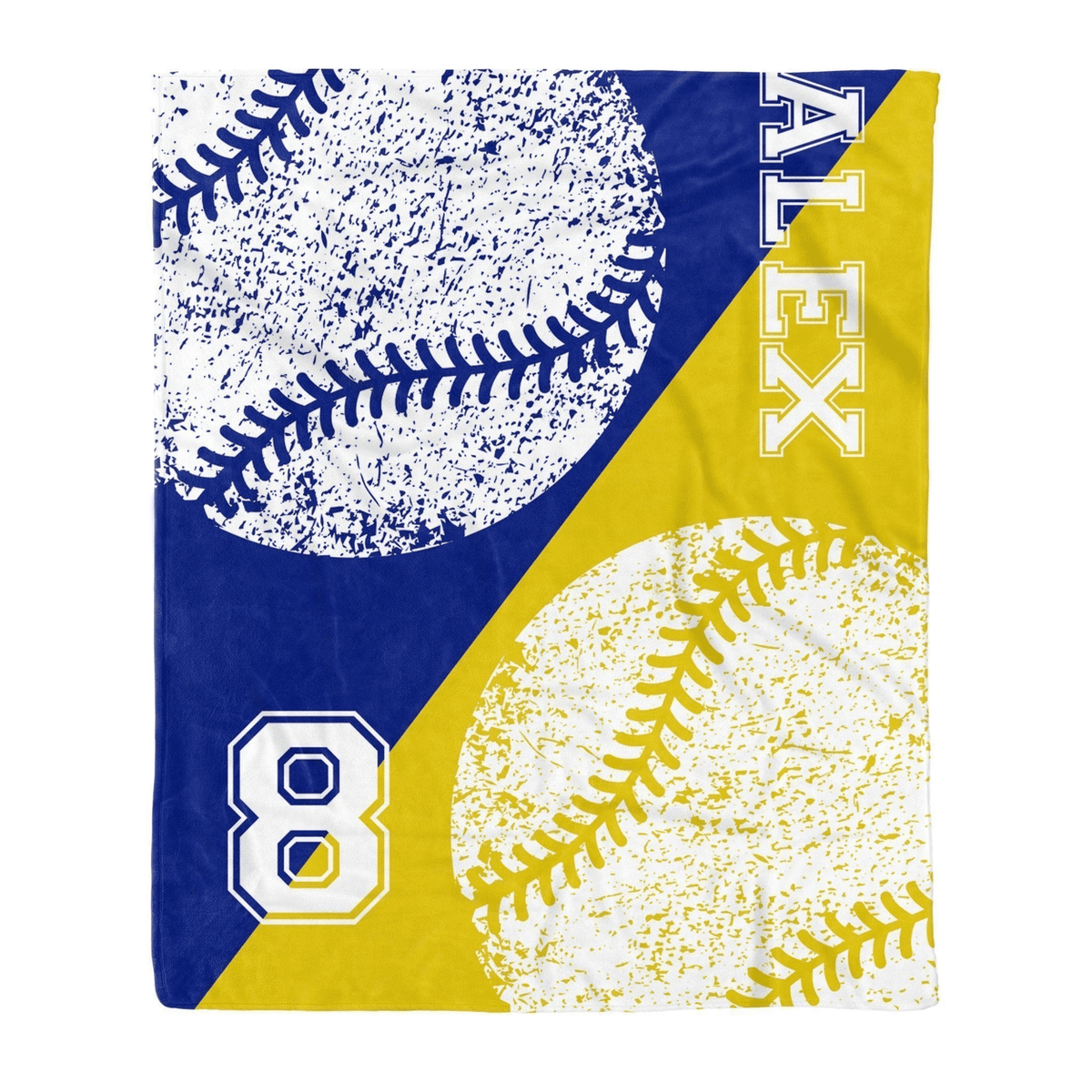 Custom Baseball Blanket Double-color