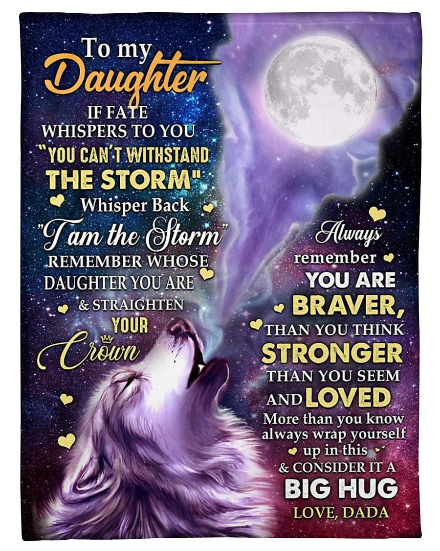 Remember Whose Daughter You Are Fleece Blanket For Daughter Fleece Blanket