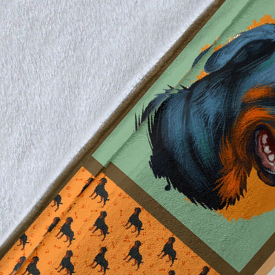 First Thing I See Every Morning Rottweiler Dog Fleece Blanket