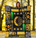 They Whispered To Her You Cannot Withstand The Storm Sunflower Hippie Fleece Blanket
