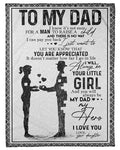Great Gift From Daughter To Dad Fleece Blanket