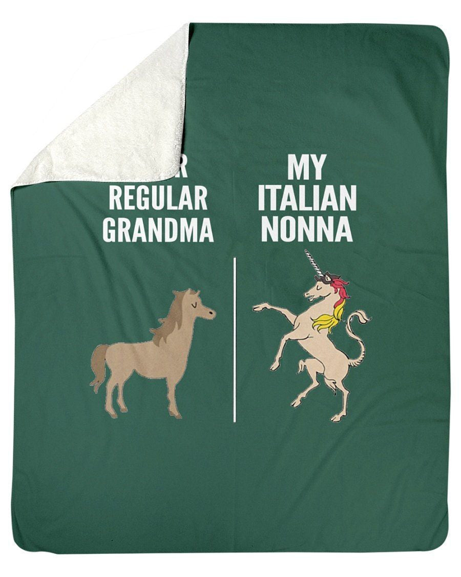 Difference Between Your Regular Grandma And My Italian Nonna Trending Fleece Blanket