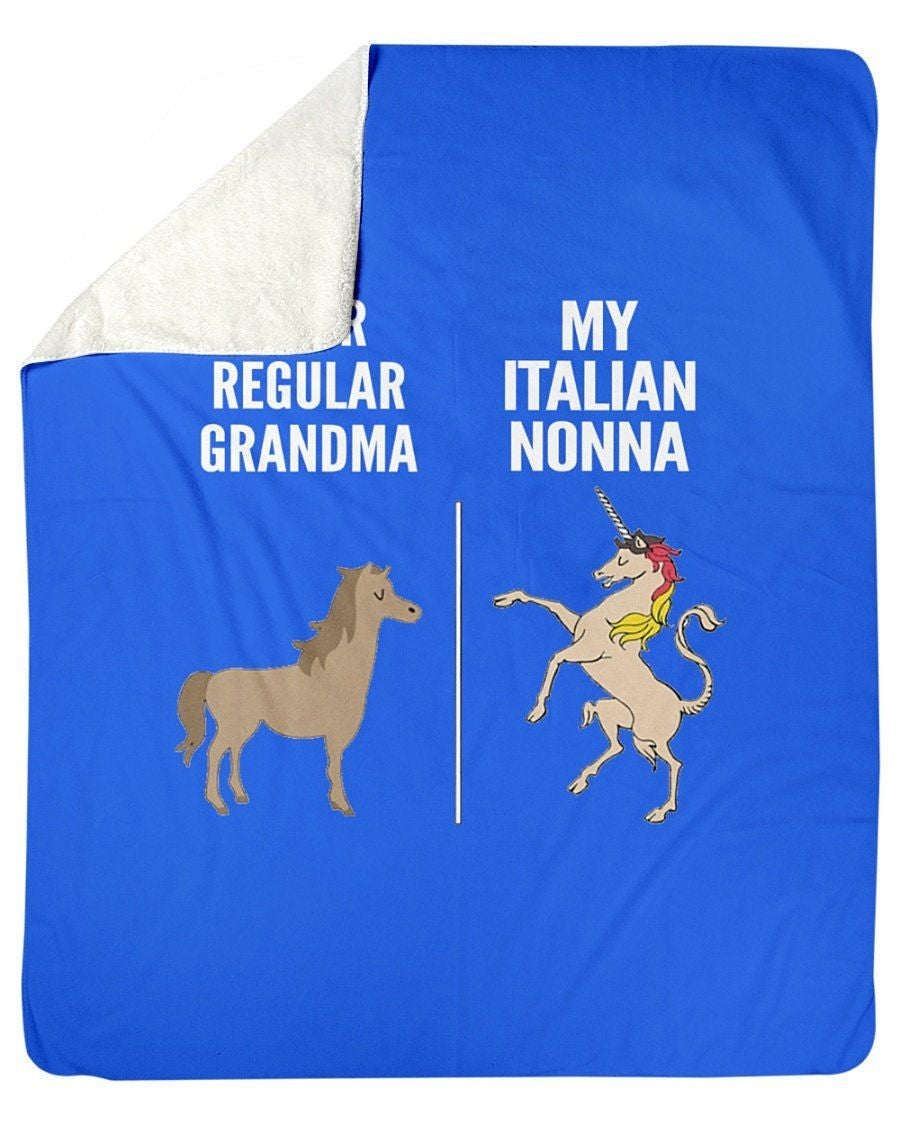 Difference Between Your Regular Grandma And My Italian Nonna Trending Fleece Blanket