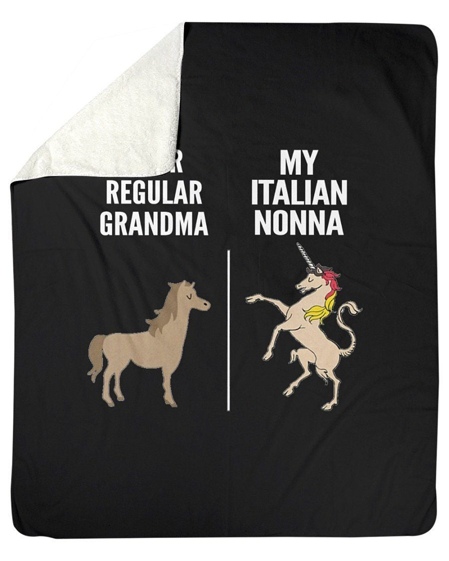 Difference Between Your Regular Grandma And My Italian Nonna Trending Fleece Blanket