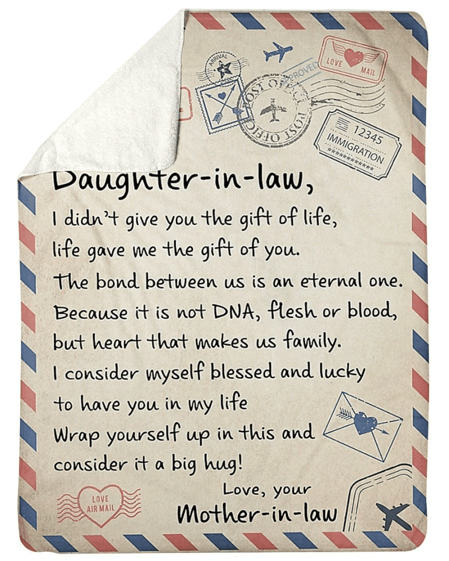 Life Gave Me The Gift Of You To Daughter In Law Fleece Blanket Sherpa Blanket