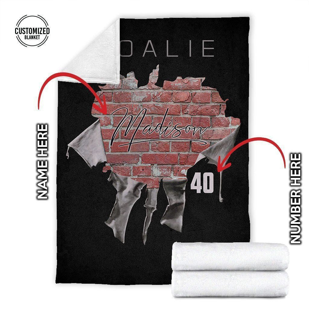 Custom Hockey Goalie Wall Blanket