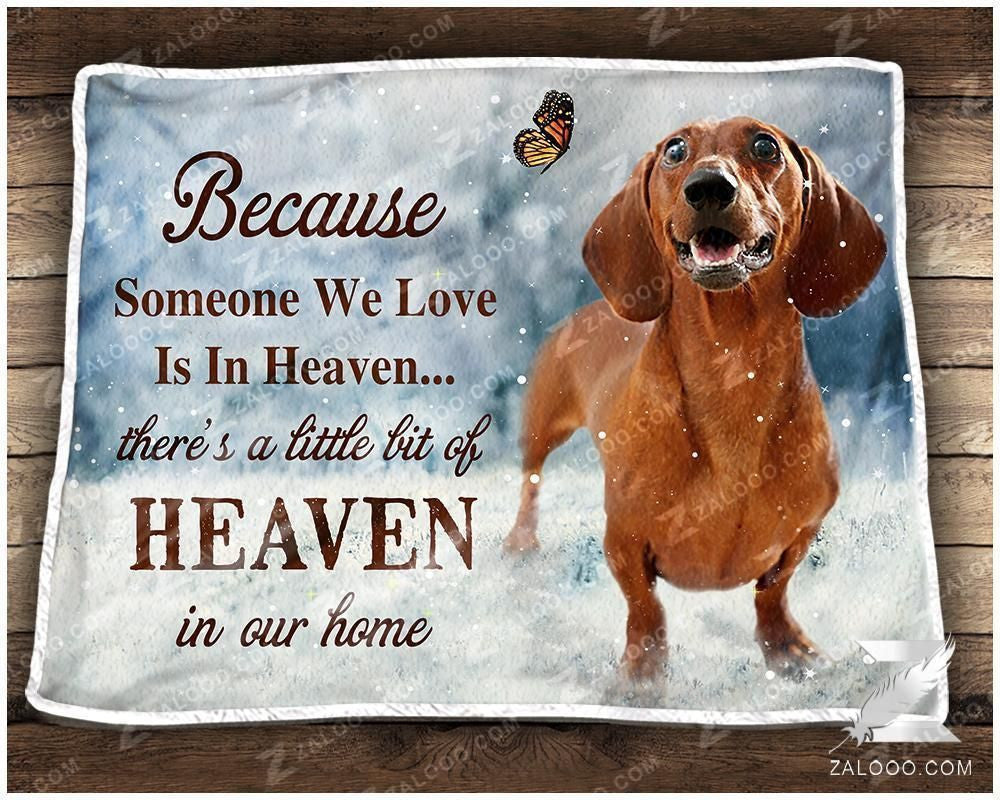 Fleece Blanket - Dachshund - A Little Bit Of Heaven