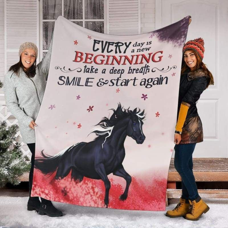 Everyday Is A New Beginninng Printed Fleece Blanket