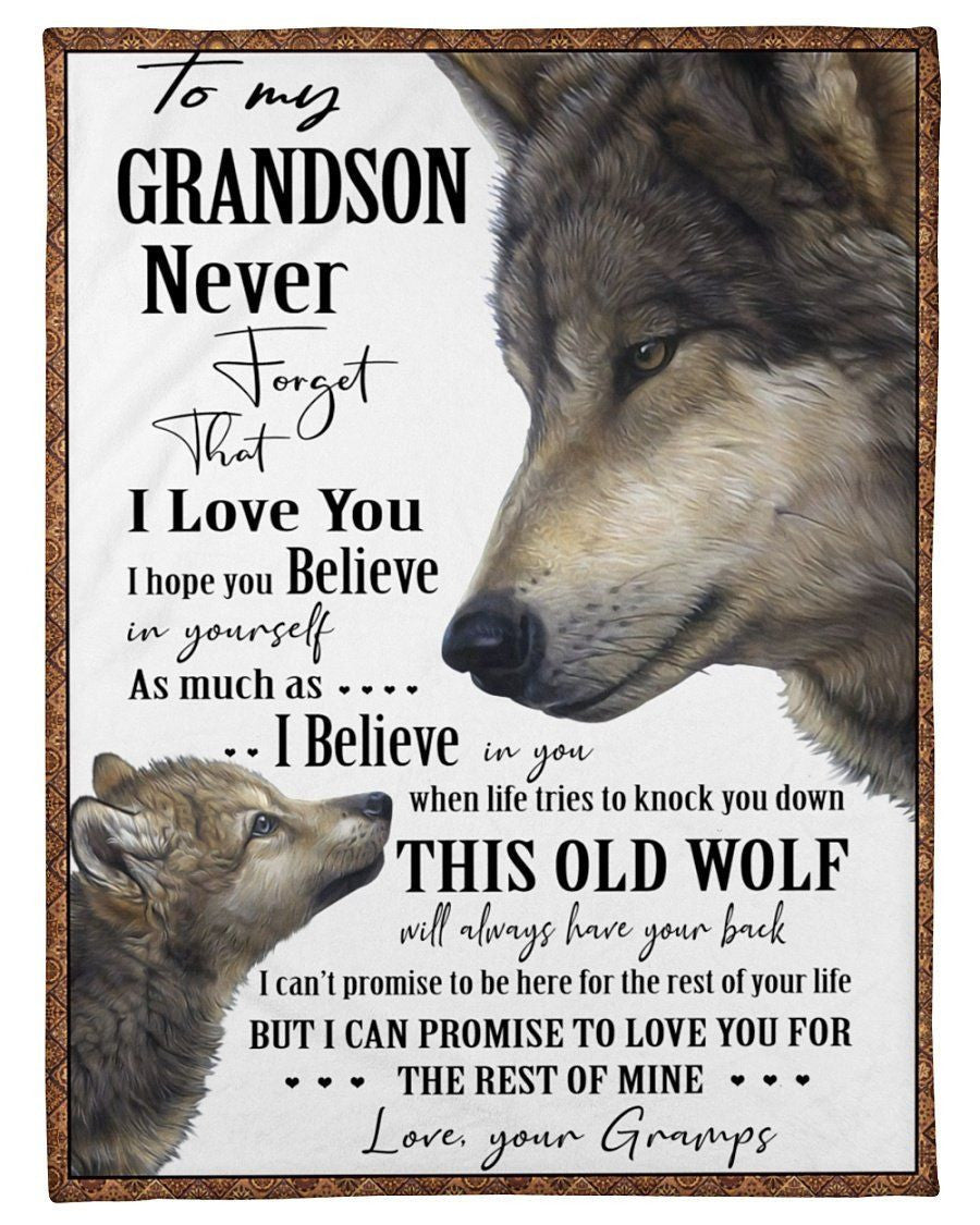To My Grandson I Can Promise To Love You For The Rest Of Mine Gifts From Gramps Fleece Blanket