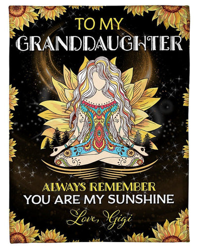Gigi Gift To Granddaughter You Are My Sunshine Fleece Blanket Fleece Blanket