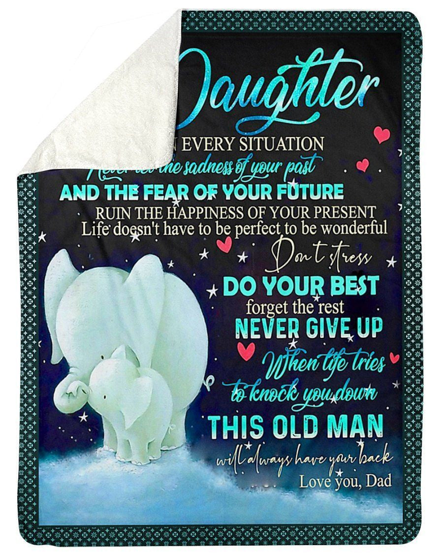Do Your Best Forget The Rest Fleece Blanket To Daughter Sherpa Blanket