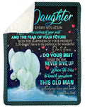 Do Your Best Forget The Rest Fleece Blanket To Daughter Sherpa Blanket