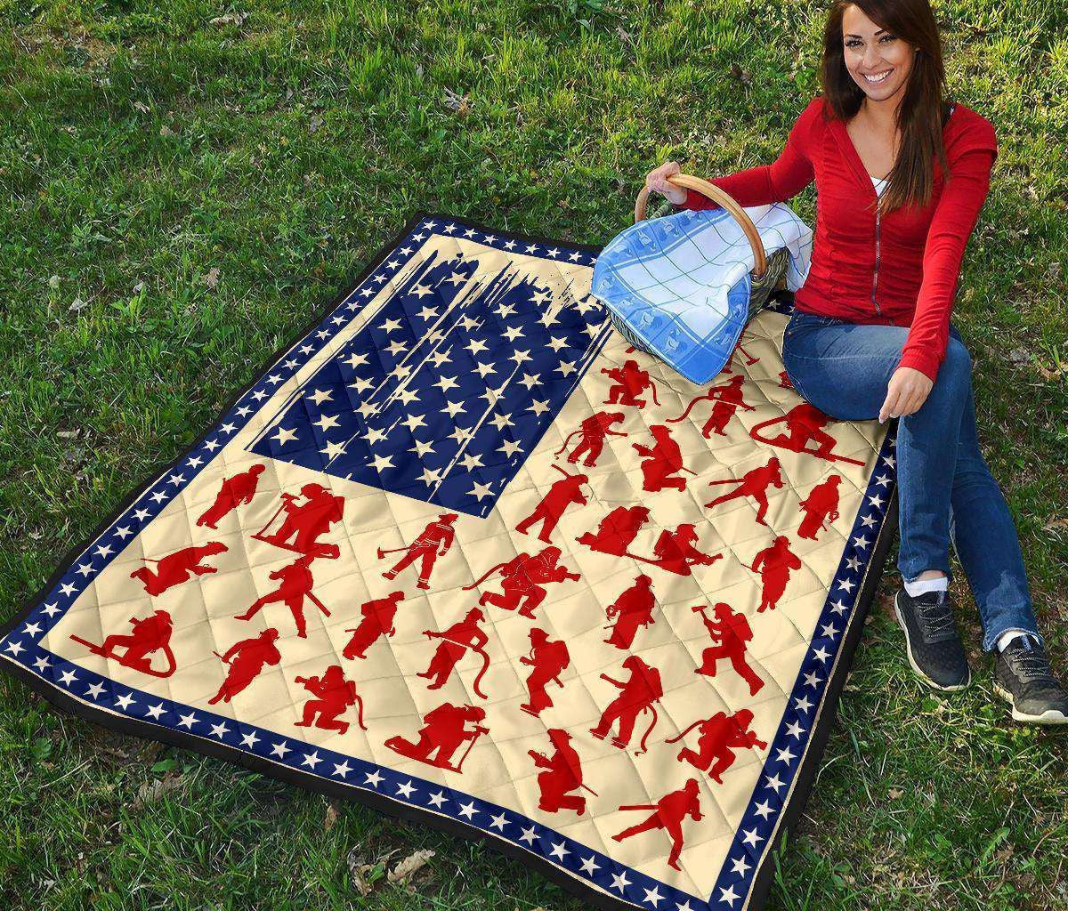 Firefighter Flag Trending Gift For Firefighter Blanket