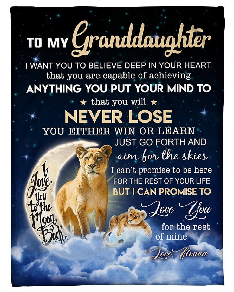 Lovely Message From Oma For Granddaughters Fleece Blanket