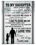 Dad To Daughter You Are My Treasure Baby Fleece Blanket Fleece Blanket