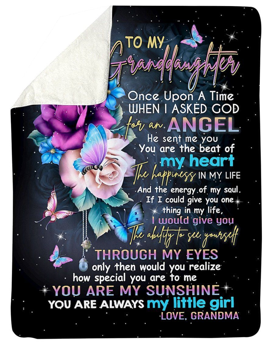 You Are My Sunshine Gift For Granddaughter From Grandma Fleece Blanket