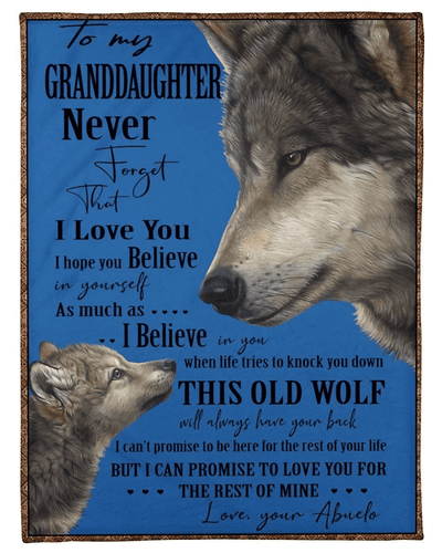 Love Message Of Abuelo To Granddaughter For Family Fleece Blanket