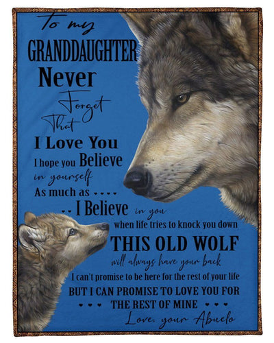 Love Message Of Abuelo To Granddaughter For Family Fleece Blanket