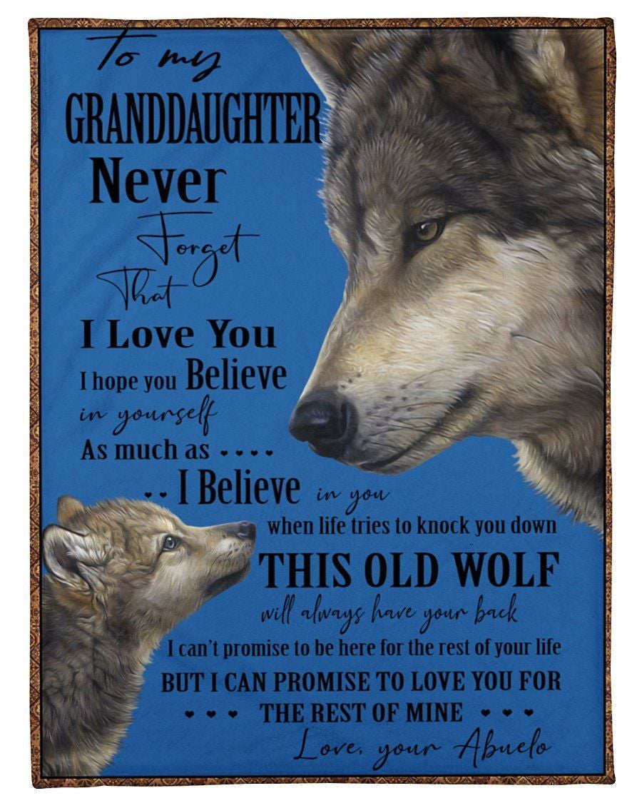 Love Message Of Abuelo To Granddaughter For Family Fleece Blanket