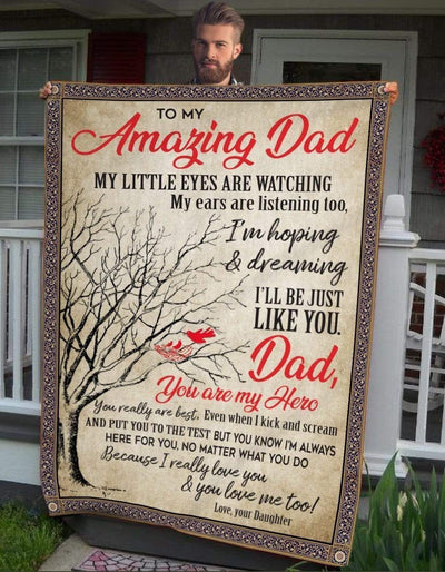 Be Just Like You Fleece Blanket Gift For Dad