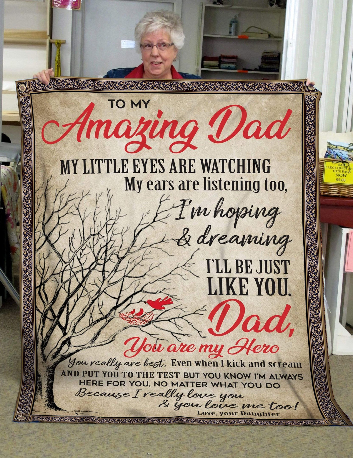 Be Just Like You Fleece Blanket Gift For Dad
