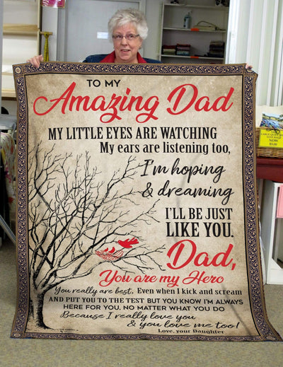 Be Just Like You Fleece Blanket Gift For Dad