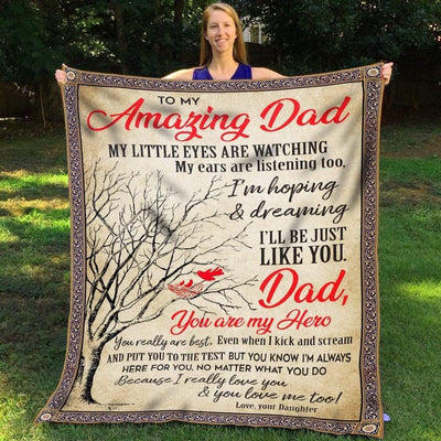 Be Just Like You Fleece Blanket Gift For Dad