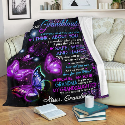 No Matter How Old You Are Grandma To Granddaughter Fleece Blanket