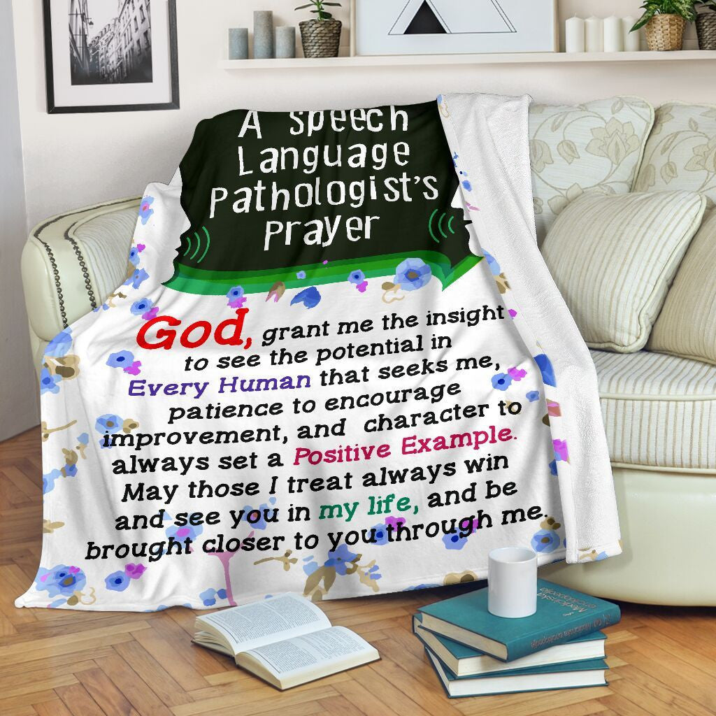A Speechh Language Pathologist's Prayer Fleece Blanket Gift For Boy Fleece Blanket