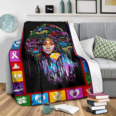 Blanket Gift For Social Worker Graphic Design