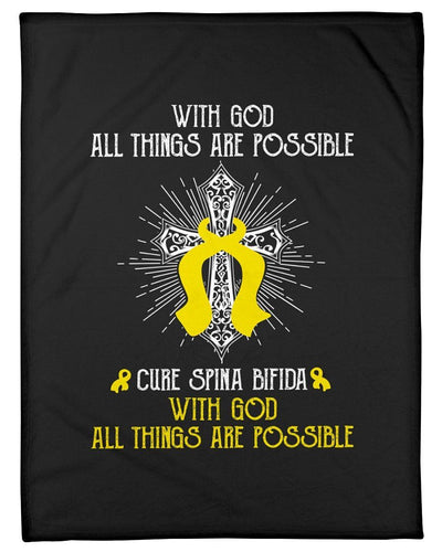 With God All Things Are Possible Fleece Blanket