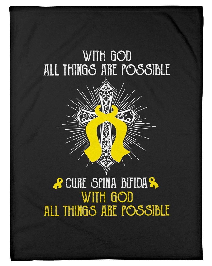 With God All Things Are Possible Fleece Blanket