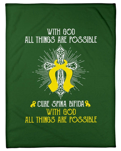 With God All Things Are Possible Fleece Blanket