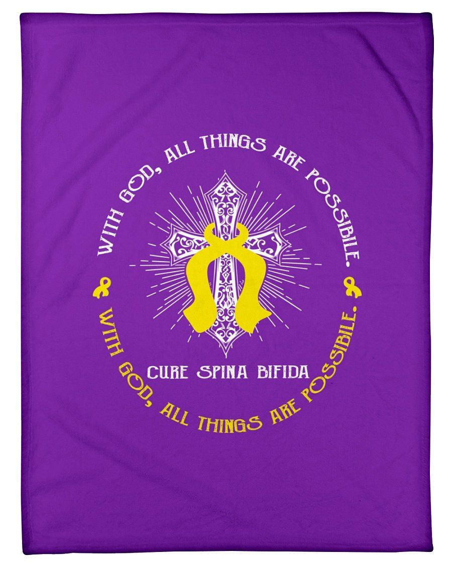 With God All Things Are Possible Fleece Blanket