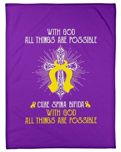 With God All Things Are Possible Fleece Blanket