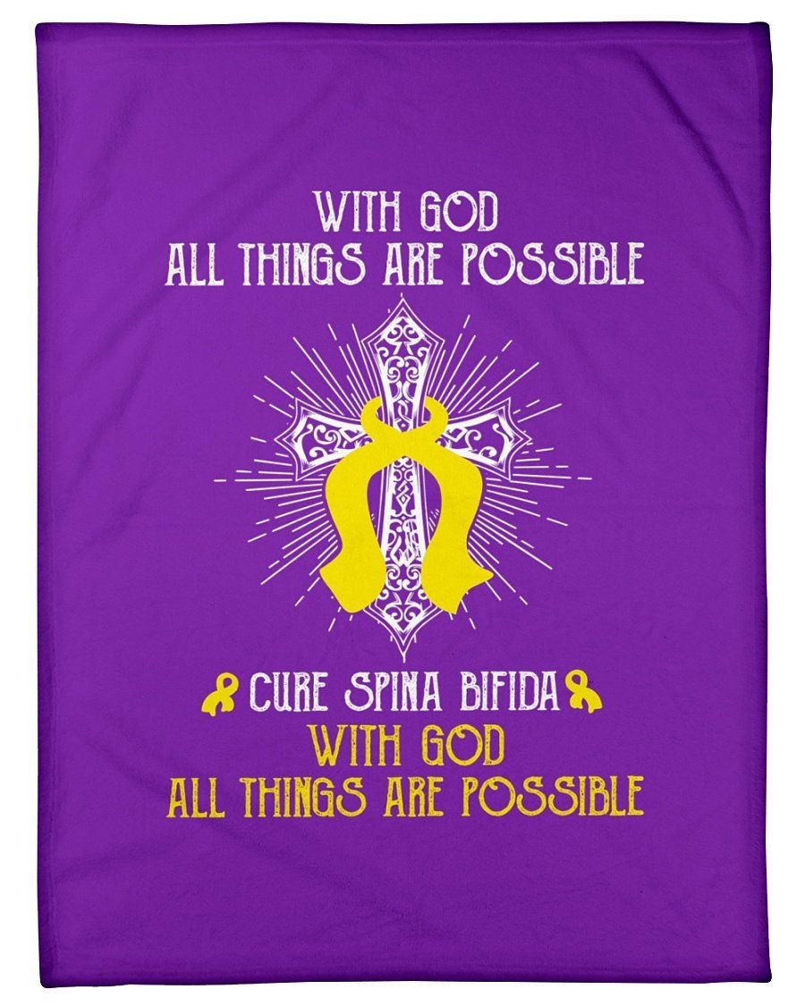 With God All Things Are Possible Fleece Blanket