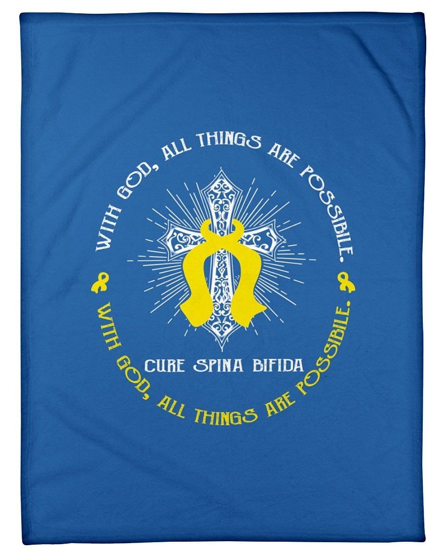 With God All Things Are Possible Fleece Blanket