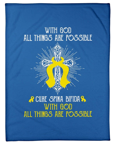 With God All Things Are Possible Fleece Blanket
