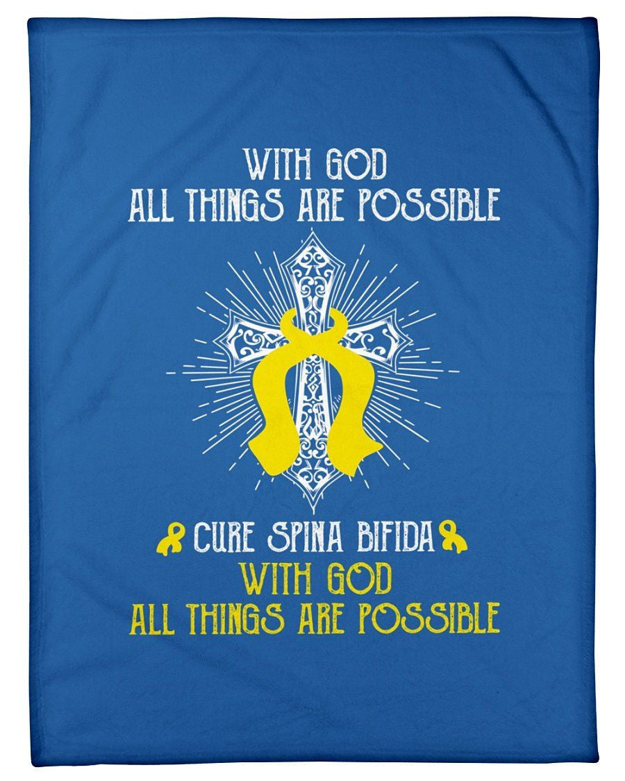 With God All Things Are Possible Fleece Blanket