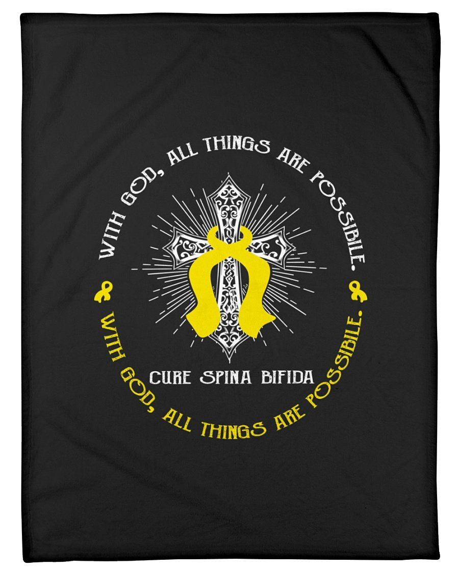 With God All Things Are Possible Fleece Blanket
