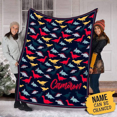 Colorful Camcron Dinosaur Fleece Blanket Gift For Men