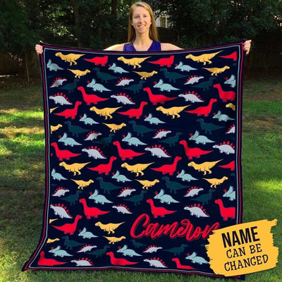Colorful Camcron Dinosaur Fleece Blanket Gift For Men
