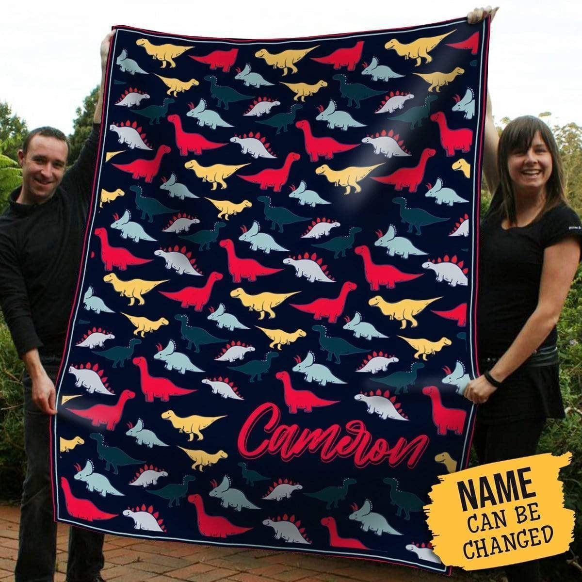 Colorful Camcron Dinosaur Fleece Blanket Gift For Men