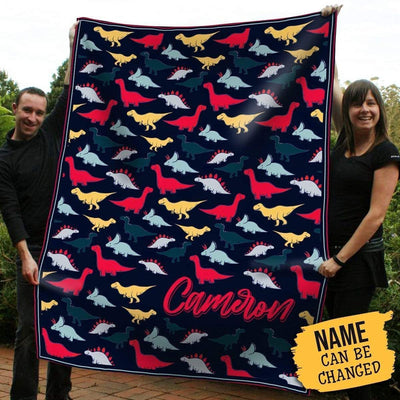 Colorful Camcron Dinosaur Fleece Blanket Gift For Men