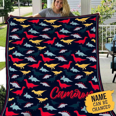 Colorful Camcron Dinosaur Fleece Blanket Gift For Men