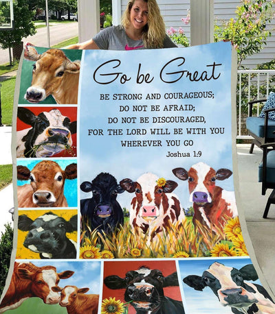 Blanket Gift For Cow Lovers Be Strong