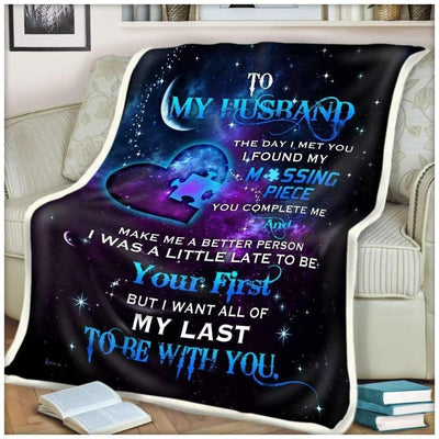 Blanket Gift For Husband You Complete Me